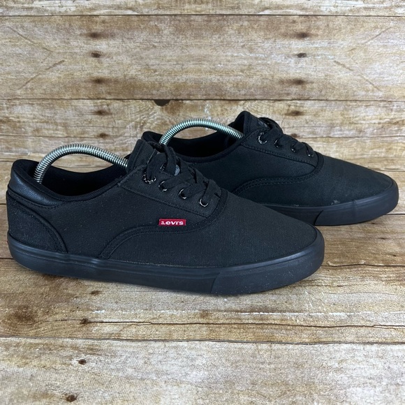 Levi’s Size 8 Mens Sneakers Low Top Black - Picture 3 of 14